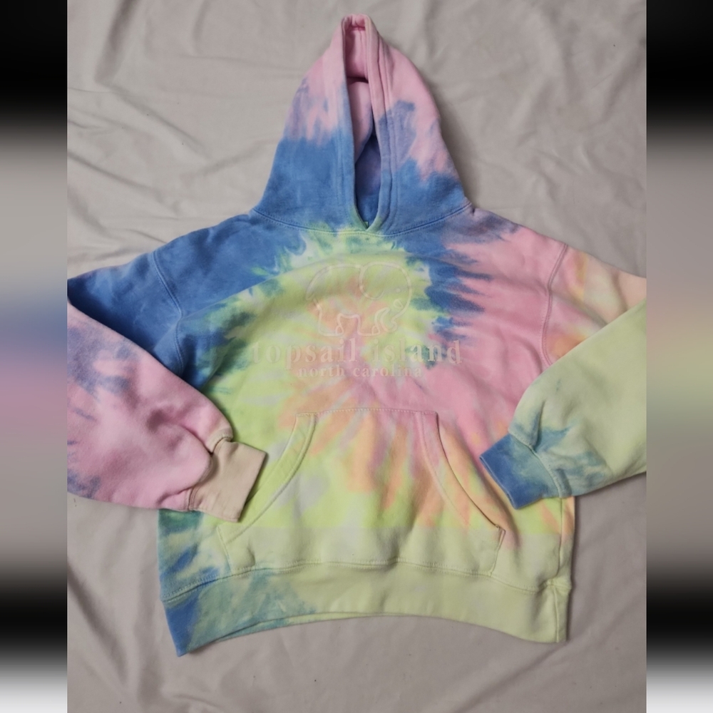 Dreamside girls size medium tie dye topsail island hoodie #RS2